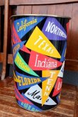 画像8: dp-260601-04 HARVELL 1950's-1960's COLLEGE PENNANT TRASH CAN