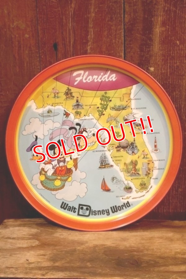 画像1: ct-260601-07 Walt Disney World / 1970's Serving Tin Tray 
