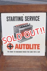 画像: dp-260601-27 AUTOLITE 1960's STARTING SERVICE Wood Sign