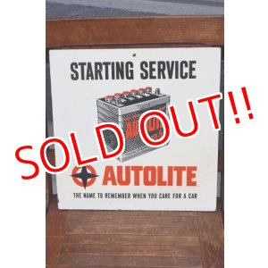 画像: dp-260601-27 AUTOLITE 1960's STARTING SERVICE Wood Sign