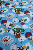 画像1: ct-240207-07 Walt Disney Characters / 1970's Flat Sheet (Twin)