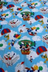 画像: ct-240207-07 Walt Disney Characters / 1970's Flat Sheet (Twin)