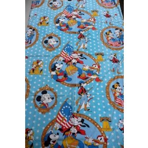 画像: ct-241008-26 Walt Disney Characters / 1970's "The United States Bicentennial 1776-1976" Flat Sheet (Twin)