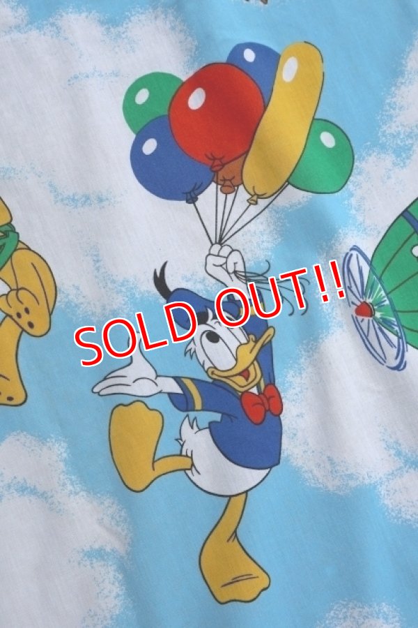 画像3: ct-240207-07 Walt Disney Characters / 1970's Flat Sheet (Twin)