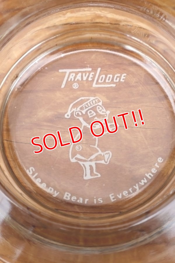 画像1: dp-260601-15 TRAVELODGE SLEEPY BEAR GLASS ASHTRAY