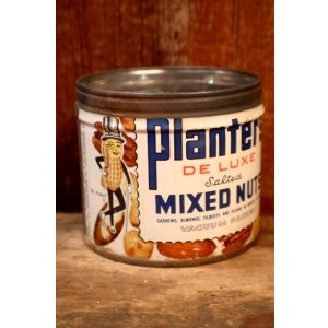 画像: ct-260601-13 PLANTERS / MR.PEANUT 1950's DE LUXE Salted MIXED NUTS CAN