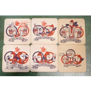 画像: ct-200101-28 Budweiser / BUD MAN 1970's-1980's Coaster Set