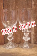 画像: gt-250618-17 Mickey Mouse & Minnie Mouse 1990's Wine Glass Set
