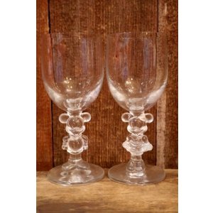 画像: gt-250618-17 Mickey Mouse & Minnie Mouse 1990's Wine Glass Set