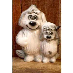 画像: ct-260106-06 FORD / 1950's-1960's Shaggy Dog Ceramic Coin Bank