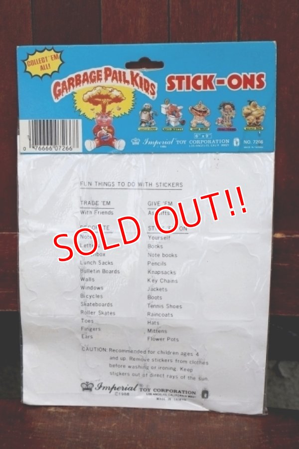 画像10: nt-260701-01 GARBAGE PAIL KIDS 1986 Imperial STICK-ONS STICKERS (A)