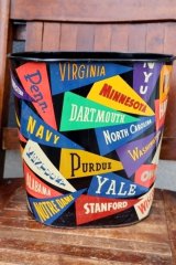 画像: dp-260601-01 HARVELL 1950's-1960's COLLEGE PENNANT TRASH CAN