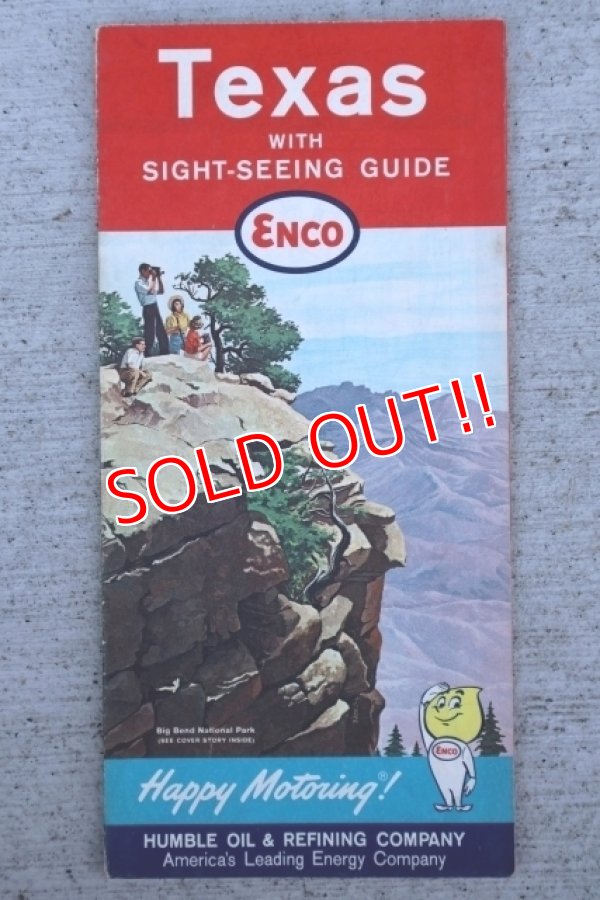 画像1: dp-250728-05 Enco 1962 Road Map "Texas"