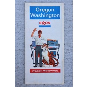 画像: dp-250728-05 EXXON 1974-1975 Road Map "Oregon・Washington"