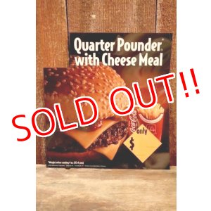画像: dp-230901-45 McDonald's / 1993 Menu Sign "Quarter Pounder with Cheese Meal"