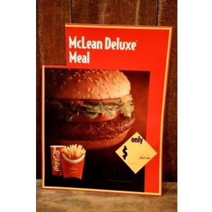 画像: dp-230901-45 McDonald's / 1990's Menu Sign "McLean Deluxe Meal"
