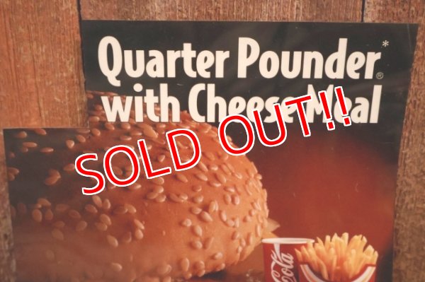 画像3: dp-230901-45 McDonald's / 1993 Menu Sign "Quarter Pounder with Cheese Meal"