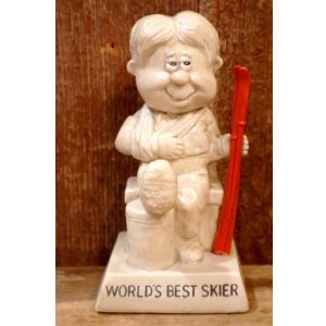 画像: ct-220901-15 R& W BERRIES 1970's Message Doll "WORLD'S BEST SKIER"