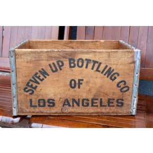 画像: dp-260601-18 SEVEN UP 7 Up / 1960's Wood Crate Box