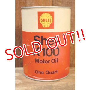 画像: dp-260801-08 SHELL Shell X 100 MOTOR OIL ONE U.S. QUART CAN