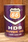 画像1: dp-260801-09 PHILLIPS 66 HDS MOTOR OIL ONE U.S. QUART CAN