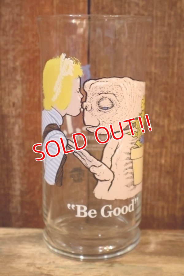 画像1: gs-260801-14 E.T. / Pizza Hut 1982 Novelty Glass "Be Good"