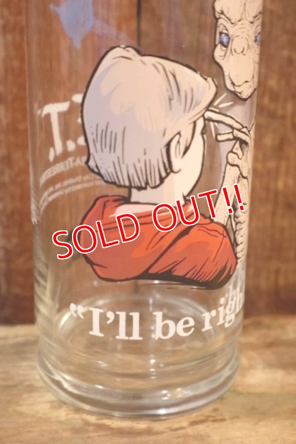 画像3: gs-260801-15 E.T. / Pizza Hut 1982 Novelty Glass "I'll be right here"