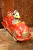 画像3: ct-260801-01 Donald Duck / SUN RUBBER 1940's FIRE DEPT CAR TOY