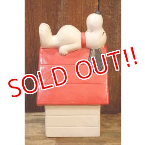 画像: ct-260801-02 Snoopy / Determined 1970's Coin Bank "Snoopy House"