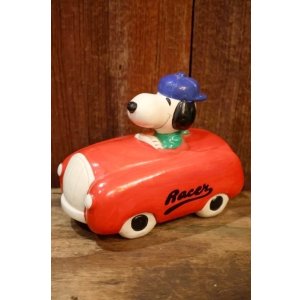 画像: ct-260801-02 Snoopy / Determined 1970's Coin Bank "Racer Car"