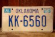 画像1: dp-250205-21 License Plate 1980's OKLAHOMA "KK-6560"