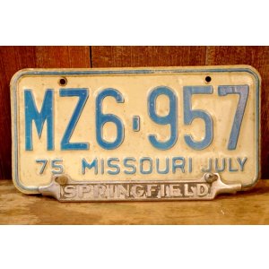 画像: dp-250205-21 License Plate 1970's MISSOURI "MZ6-957"