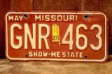 画像: dp-250205-21 License Plate 1980's MISSOURI "GNR 463"