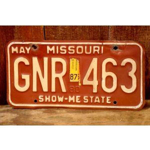 画像: dp-250205-21 License Plate 1980's MISSOURI "GNR 463"