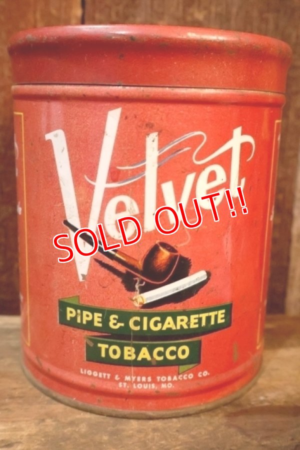 画像3: dp-260801-13 Velvet / 1950's PIPE & CIGARETTE TOBACCO CAN