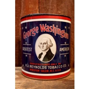画像: dp-260801-11 George Washington CUT PLUG TOBACCO 1930's TIN CAN