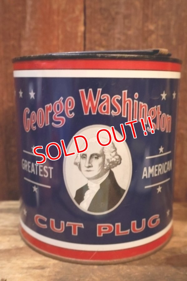 画像3: dp-260801-11 George Washington CUT PLUG TOBACCO 1930's TIN CAN
