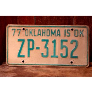 画像: dp-250205-21 License Plate 1970's OKLAHOMA "ZP-3152"