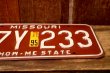 画像5: dp-250205-21 License Plate 1980's MISSOURI "P7Y 233"
