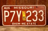 画像: dp-250205-21 License Plate 1980's MISSOURI "P7Y 233"