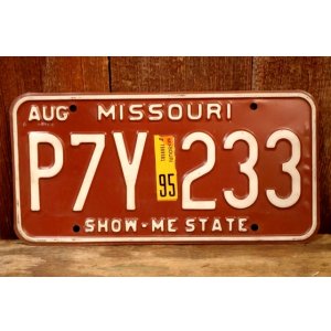 画像: dp-250205-21 License Plate 1980's MISSOURI "P7Y 233"