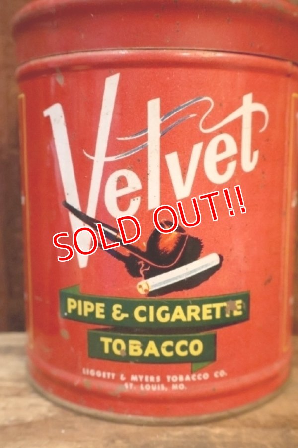 画像2: dp-260801-13 Velvet / 1950's PIPE & CIGARETTE TOBACCO CAN