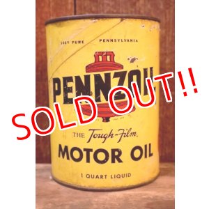 画像: dp-260417-08 PENNZOIL 1950's-1960's ONE U.S. QUART MOTOR OIL CAN