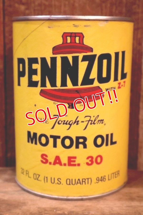 画像1: dp-260417-08 PENNZOIL WITH Z-7 S.A.E. 30 ONE U.S. QUART MOTOR OIL CAN　