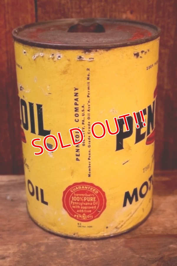 画像6: dp-260417-08 PENNZOIL 1950's-1960's ONE U.S. QUART MOTOR OIL CAN