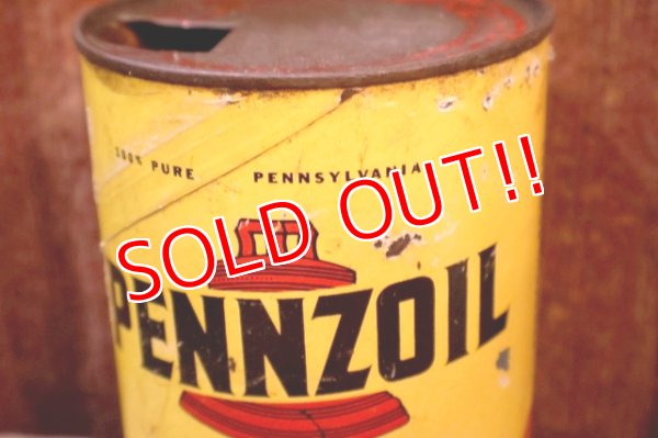 画像2: dp-260417-08 PENNZOIL 1950's-1960's ONE U.S. QUART MOTOR OIL CAN