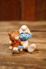 画像: ct-241008-68 Smurf / PVC Figure "Baby & Teddy Bear" #20205