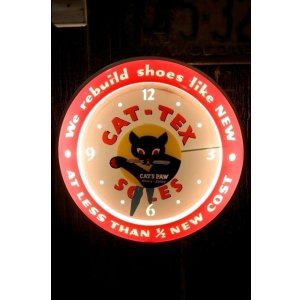 画像: dp-260520-03 CAT-TEX SOLES 1940's-1950's Light-Up Wall Clock