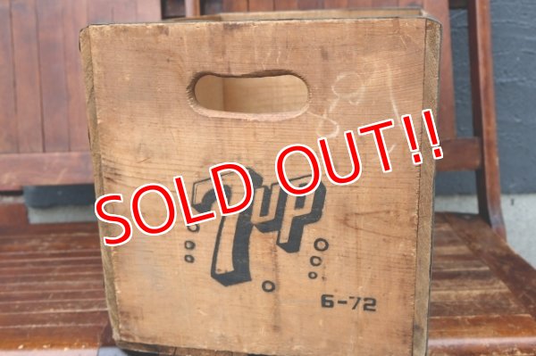 画像10: dp-260801-18 SEVEN UP 7 Up / 1970's Wood Crate Box