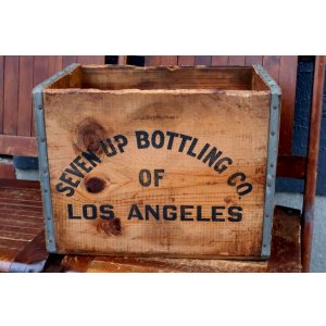画像: dp-260801-19 SEVEN UP 7 Up / 1960's Wood Crate Box